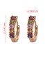 Fashion Colorful Diamond Copper Inlaid Zircon Ring Earrings