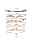Fashion Gold Love Five-pointed Star Moon Six-piece Bracelet