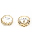 Fashion Gold Popular Diamond-encrusted Geometric Two-piece Ring