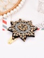 Fashion Champagne Alloy Resin Rice Beads Snowflake Hair Clip