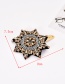 Fashion Champagne Alloy Resin Rice Beads Snowflake Hair Clip