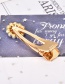 Fashion Gold Alloy Pearl Smiley Hair Clip