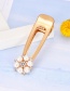 Fashion Gold Alloy Pearl Diamond Flower Hair Clip