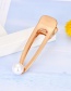 Fashion Champagne Alloy Pearl Hairpin