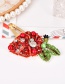 Fashion Red Alloy Resin Pearl Strawberry Hair Clip