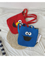 Fashion Blue Cartoon Canvas Shoulder Portable Messenger Bag