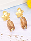 Fashion Gold Alloy Flower Shell Earrings