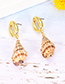 Fashion Gold Alloy Crab Claw Conch Earrings