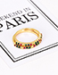 Fashion Gold Copper Inlaid Zirconium Ring Set