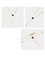 Fashion White Stainless Steel Gold Plated Shell Necklace