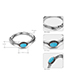 Fashion Silver  Silver Inlaid Blue Turquoise Ring