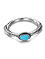 Fashion Silver  Silver Inlaid Blue Turquoise Ring