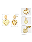 Fashion Silver Heart-shaped Stainless Steel Gold-plated Earrings
