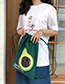 Fashion Small Avocado Printed Drawstring Hand Bag