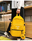 Fashion Yellow Smiley Pendant Embroidery Backpack