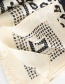 Fashion Creamy-white Leopard Print Plaid Silk Scarf