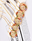 Fashion Gold Copper Inlaid Zircon Letter V Necklace