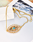 Fashion Rose Gold Copper Inlay Zircon Eye Bracelet