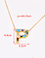 Fashion Gold Copper Inlaid Zircon Letter F Necklace Large