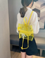 Fashion Yellow Printed Letter Transparent Backpack
