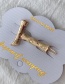 Fashion Gold Alloy Letter K Frog Buckle Hair Clip
