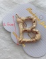 Fashion Gold Alloy Letter L Frog Buckle Hair Clip