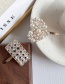 Fashion Square Section (on The Rope) Buckle Pearl Hair Clip