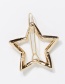 Fashion Gold Alloy Diamond-studded Five-pointed Star Hairpin