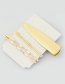Fashion Gold Pearl Hair Clip Set 3