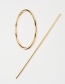 Fashion Gold Alloy Geometry Half-breasted Hairpin