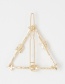 Fashion Silver Geometric Triangle Hairpin