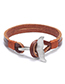 Fashion Brown Stainless Steel Whale Tail Bracelet