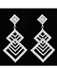 Fashion Gold Geometric Tassel With Diamond Claw Chain Multi-layer Earrings