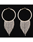 Fashion Silver Diamond Circle Openwork Earrings