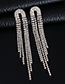 Fashion Gold Diamond Tassel Multi-row Earrings