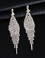 Fashion Gold Diamond Tassel Earrings