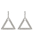 Fashion Gold Diamond Geometric Triangle  Silver Needle Stud Earrings