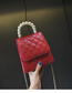 Fashion Red Pearl Linger Shoulder Bag Shoulder Bag