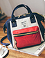 Fashion Red Canvas Backpack Shoudlder Bag