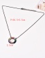 Fashion Rose Gold Copper Inlaid Zircon Ring Necklace