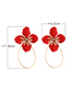 Fashion Red Flower Earrings