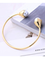 Fashion Gold Fruit Imitation Pearl Inlaid Open Bracelet