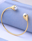Fashion Gold Fruit Imitation Pearl Inlaid Open Bracelet