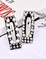 Fashion White + Gold Alloy Resin Square Beads Hairpin