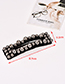 Fashion Silver Alloy Resin Square Beads Hairpin