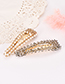 Fashion Champagne Alloy Resin Crystal Triangle Hairpin