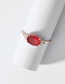 Fashion Red Alloy Diamond Ring