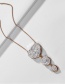 Fashion Ancient Gold Resin Crystal Silver Plated Alloy Necklace