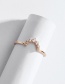 Fashion Gold Alloy Inlaid Zircon Ring