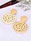 Fashion Gold Alloy Shell Rattan Round Earrings